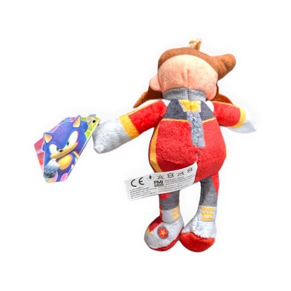 SONIC PRIME NETFLIX Plush Clip-On 15cm 6" Dr. Eggman Keyring Toy - NEW with Tags - Picture 2 of 6